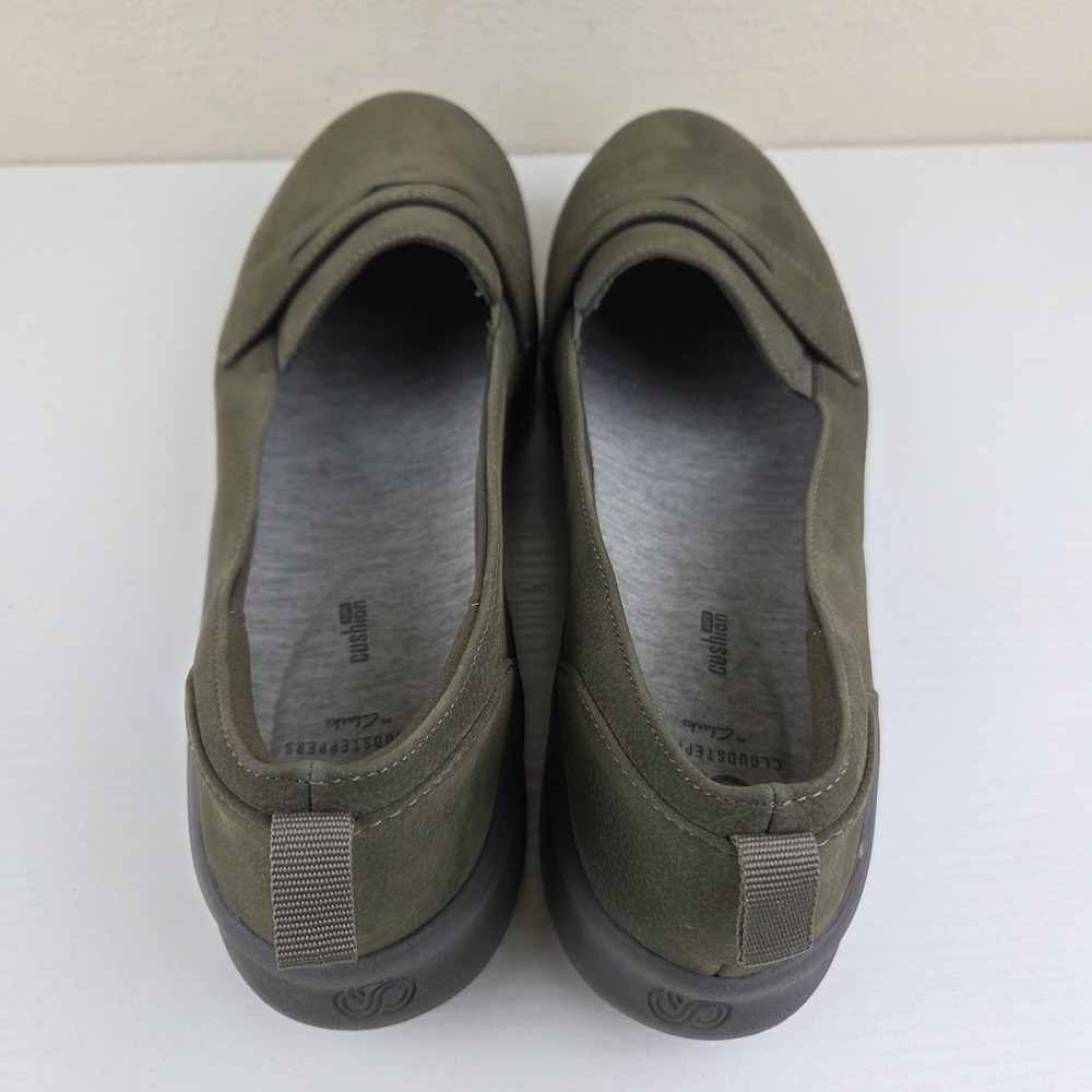 Clarks Cloud Steppers Sillian 2.0 Hope Green Comfort Penny Loafers Wmns Sz 11 W - Picture 9 of 14